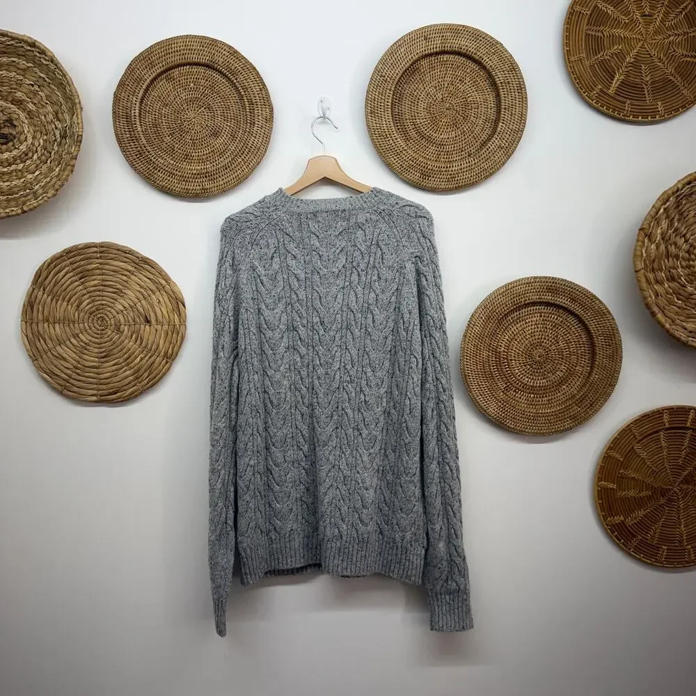 $99 Banana Republic Tweed Cable Sweater Mens Medium